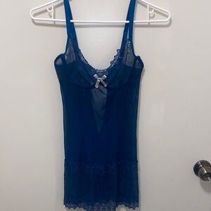 Chic Blue Lace Chemise